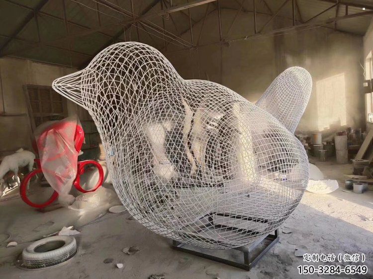 建鄴鏤空小鳥雕塑精選，陸地擺件，鐵藝鳥兒雕塑精品