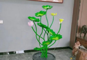 湘潭荷花雕塑異型優選，城市裝飾，展示荷花雕塑定做