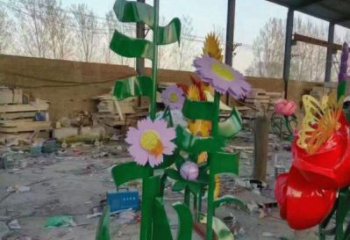 岳陽茉莉花雕塑訂做，城市雕塑，不銹鋼茉莉花雕塑廠