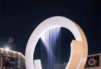 白山圓環噴泉雕塑，水景藝術原理，水景圓環雕塑廠家