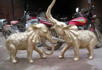 南關大象雕塑制造商，小區(qū)擺件，銅大象雕塑提供