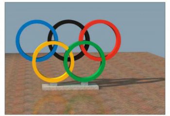 鼓樓五環(huán)不銹鋼雕塑，現(xiàn)代景觀擺件，烤漆工藝制作