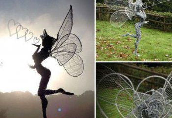 鎮江小精靈雕塑，抽象卡通雕塑，美陳人物擺件