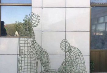 鎮(zhèn)江鏤空孝道雕塑通用，街景小品，鐵藝洗腳雕塑制造