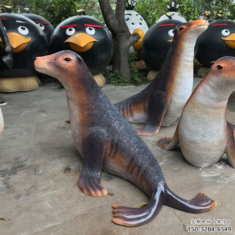 營口園林海豹雕塑