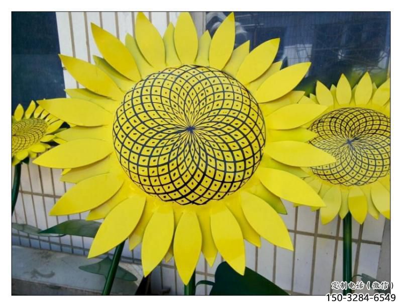 玉泉抽象花籃雕塑展品，小區(qū)雕塑，葵花花籃雕塑工程制作精選