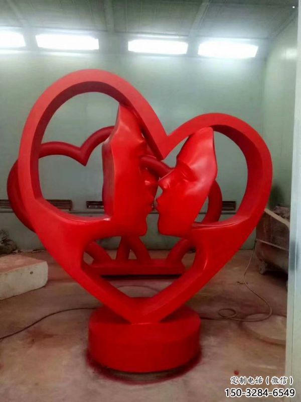 靈武制造心形人物雕塑供需，鋼管組合，雕塑工程制作供應(yīng)