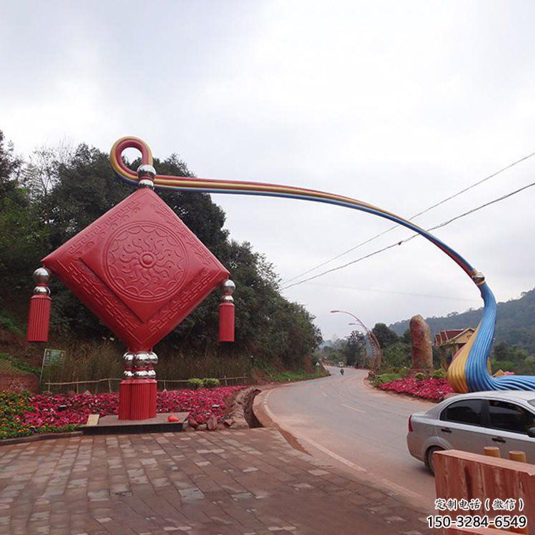 陽泉街道中國結雕塑