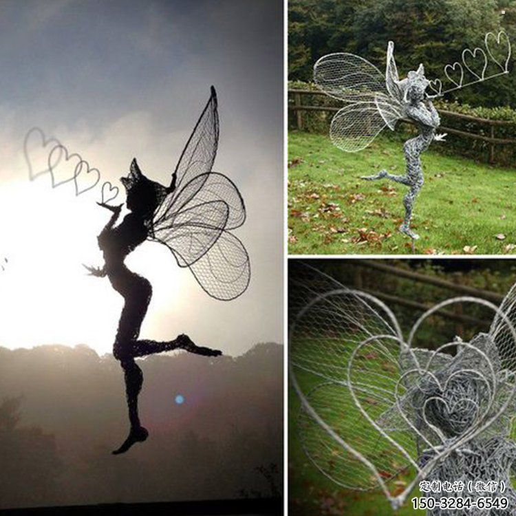 忻州小精靈雕塑，抽象卡通雕塑，美陳人物擺件