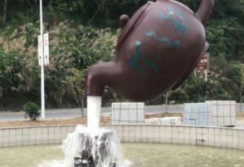 大武口小區天壺標志雕塑，多彩藝術，天壺雕塑生產廠家