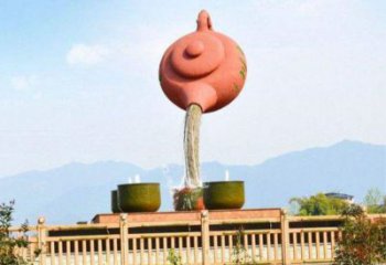 雜多公園天壺雕塑工廠，不銹鋼材質(zhì)，圓雕形式