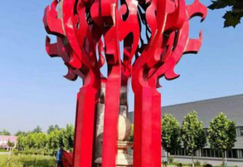 城北火球雕塑，精神堡壘火球雕塑落地展示