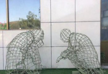 城北鏤空對弈雕塑標(biāo)準(zhǔn)，廣場雕塑，鐵藝民俗人物雕塑供給