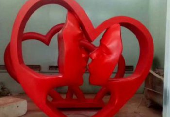 棗莊制造心形人物雕塑供需，鋼管組合，雕塑工程制作供應