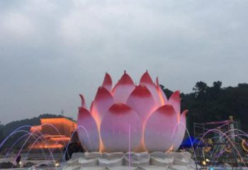 萬柏林蓮花雕塑廠家，景區(qū)雕塑，水景蓮花噴泉雕塑精選