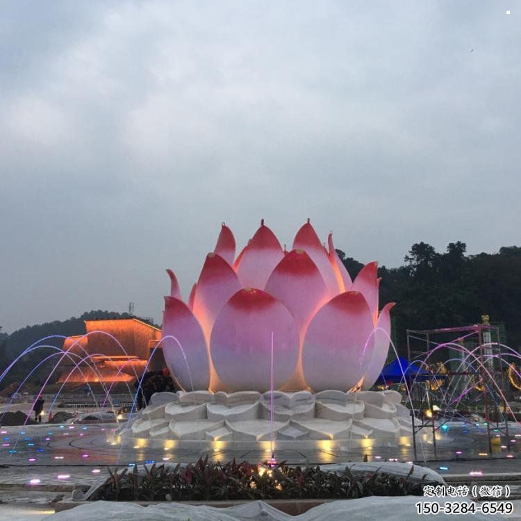 寶雞蓮花雕塑廠家，景區(qū)雕塑，水景蓮花噴泉雕塑精選