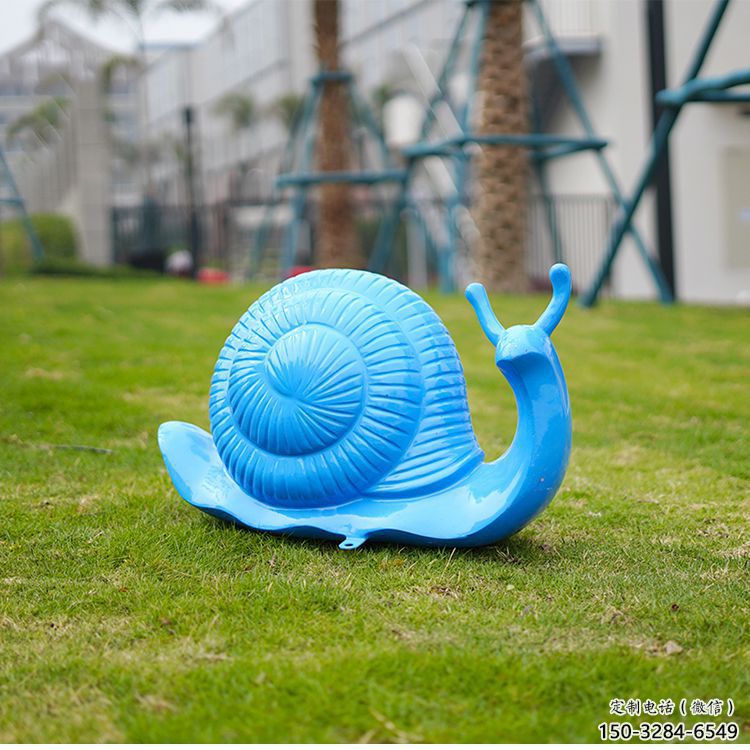 綿陽彩繪蝸牛雕塑廠家，園林動物小品，玻璃鋼蝸牛雕塑生產