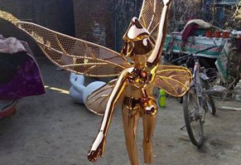 碑林小精靈雕塑，抽象卡通雕塑，美陳人物擺件