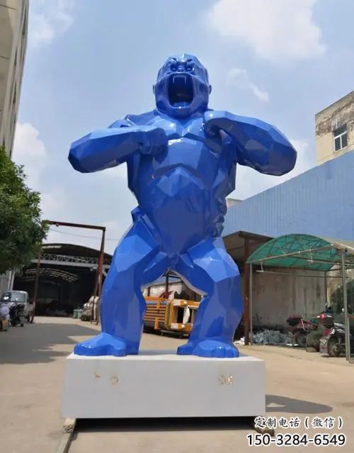 拉薩市彩繪黑猩猩雕塑