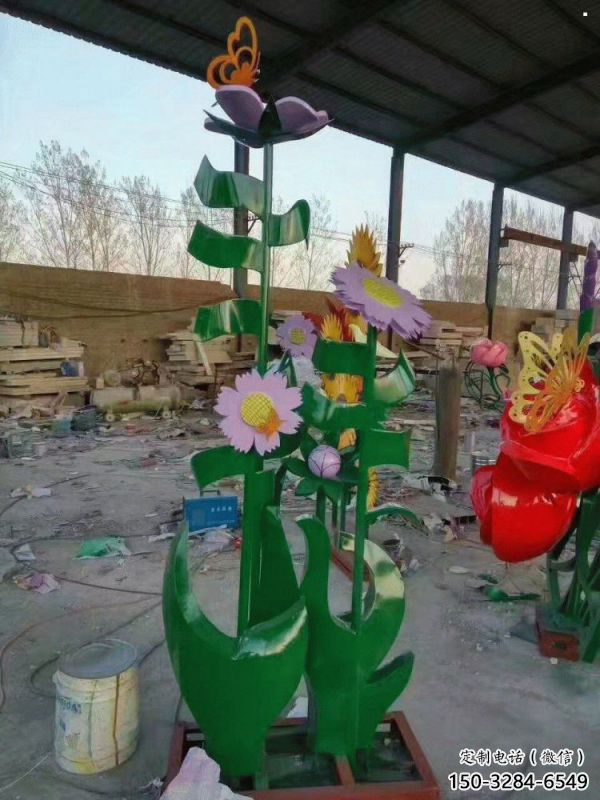 巴南茉莉花雕塑訂做，城市雕塑，不銹鋼茉莉花雕塑廠