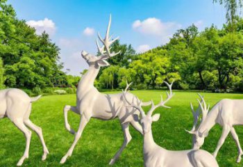 城關(guān)梅花鹿雕塑定價，景觀概念，玻璃鋼梅花鹿雕塑預(yù)定