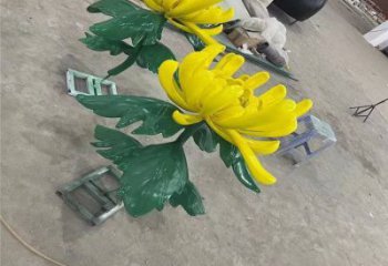 塔城景區菊花雕塑優選，圓雕體系，城市菊花雕塑選定