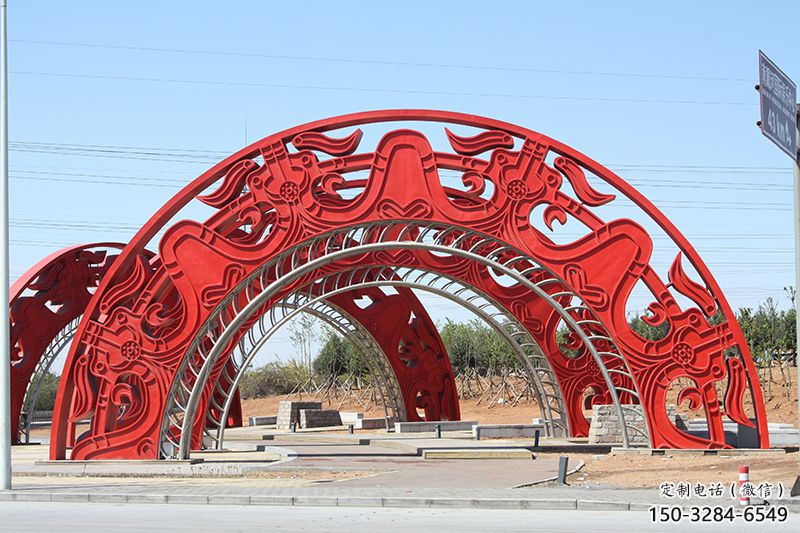 城市廣場拱門雕塑造型特征